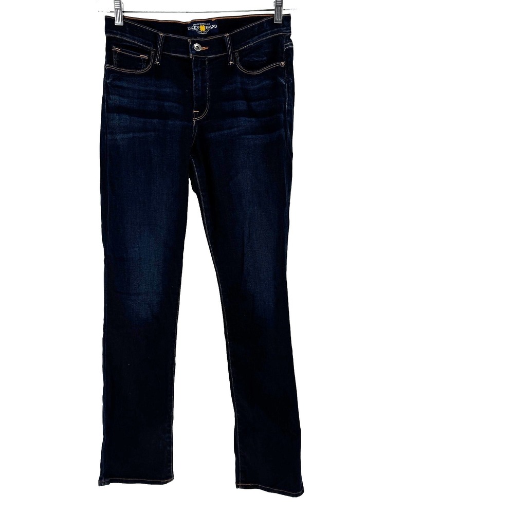 Lucky Brand Sofia Straight Leg Jeans Womens 10 Dark Wash Cowgirl Western Stretch